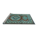 Sideview of Machine Washable Persian Light Blue Traditional Rug, wshtr1992lblu