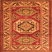 Serging Thickness of Persian Orange Traditional Rug, tr1992org