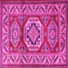 Square Persian Pink Traditional Rug, tr1992pnk