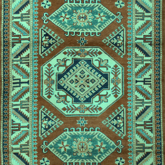 Machine Washable Persian Turquoise Traditional Area Rugs, wshtr1992turq