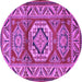 Round Persian Purple Traditional Rug, tr1992pur