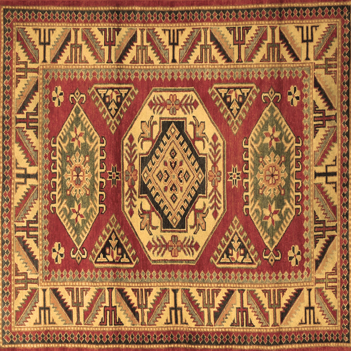 Square Machine Washable Persian Brown Traditional Rug, wshtr1992brn