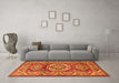 Machine Washable Persian Orange Traditional Area Rugs in a Living Room, wshtr1992org