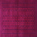 Square Machine Washable Persian Pink Traditional Rug, wshtr1993pnk