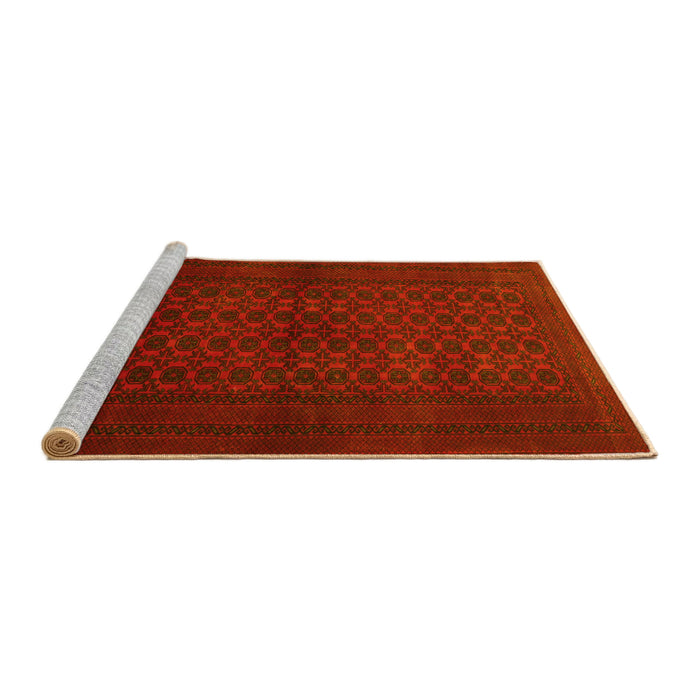 Sideview of Machine Washable Persian Yellow Traditional Rug, wshtr1993yw