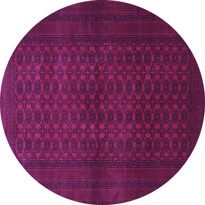 Round Persian Purple Traditional Rug, tr1993pur