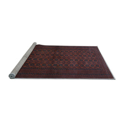 Sideview of Machine Washable Persian Light Blue Traditional Rug, wshtr1993lblu