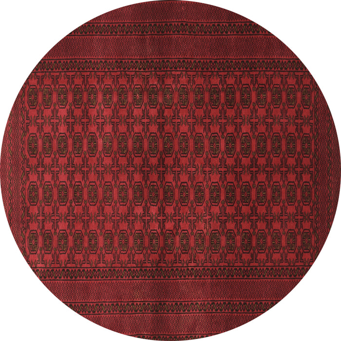 Round Persian Brown Traditional Rug, tr1993brn