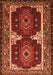 Serging Thickness of Machine Washable Persian Orange Traditional Area Rugs, wshtr1994org