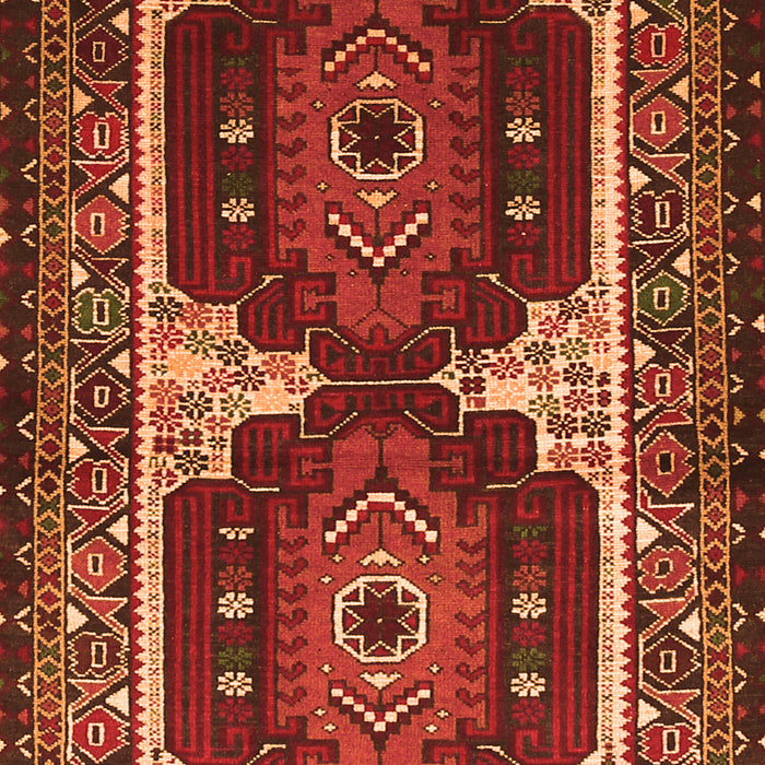 Serging Thickness of Machine Washable Persian Orange Traditional Area Rugs, wshtr1994org