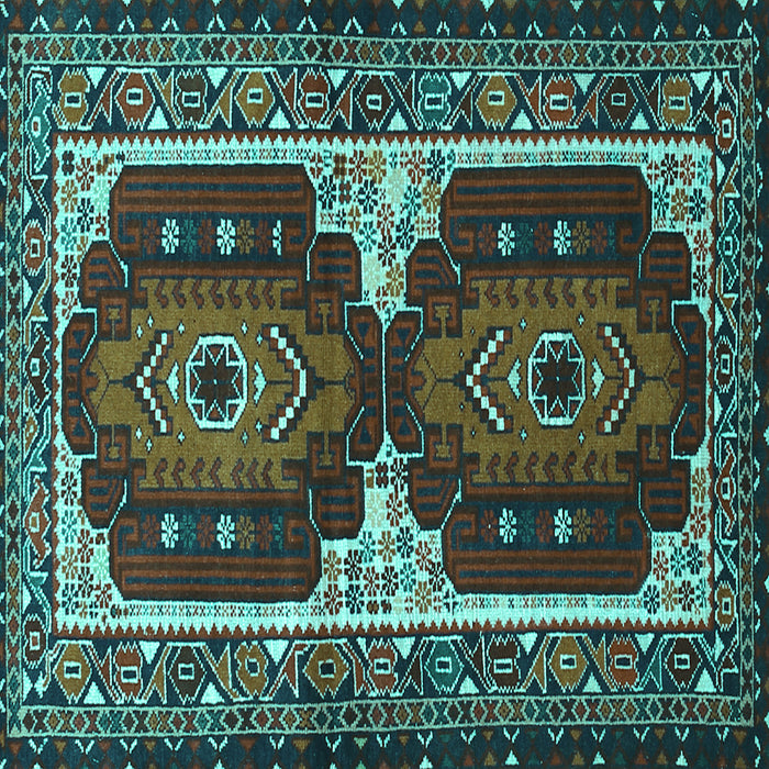 Square Persian Turquoise Traditional Rug, tr1994turq