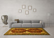 Machine Washable Persian Yellow Traditional Rug in a Living Room, wshtr1994yw