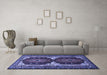 Machine Washable Persian Blue Traditional Rug in a Living Room, wshtr1994blu