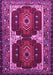 Machine Washable Persian Pink Traditional Rug, wshtr1994pnk