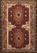 Machine Washable Persian Brown Traditional Rug, wshtr1994brn