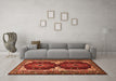 Machine Washable Persian Orange Traditional Area Rugs in a Living Room, wshtr1994org