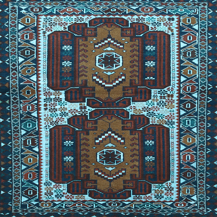 Square Persian Light Blue Traditional Rug, tr1994lblu