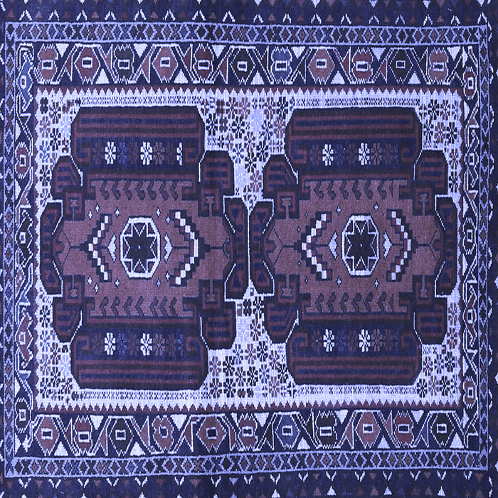 Square Persian Blue Traditional Rug, tr1994blu