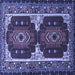 Square Persian Blue Traditional Rug, tr1994blu