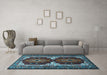 Machine Washable Persian Light Blue Traditional Rug in a Living Room, wshtr1994lblu