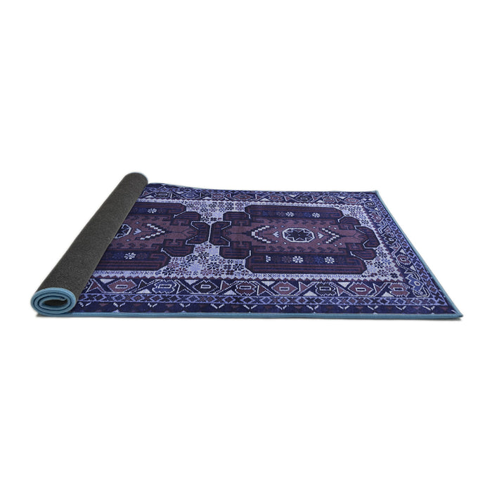 Sideview of Persian Blue Traditional Rug, tr1994blu