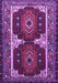 Machine Washable Persian Purple Traditional Area Rugs, wshtr1994pur