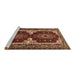 Sideview of Machine Washable Persian Brown Traditional Rug, wshtr1994brn