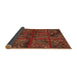 Sideview of Traditional Red Patchwork Rug, tr1995