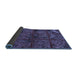 Sideview of Patchwork Blue Transitional Rug, tr1995blu