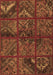 Patchwork Brown Transitional Rug, tr1995brn