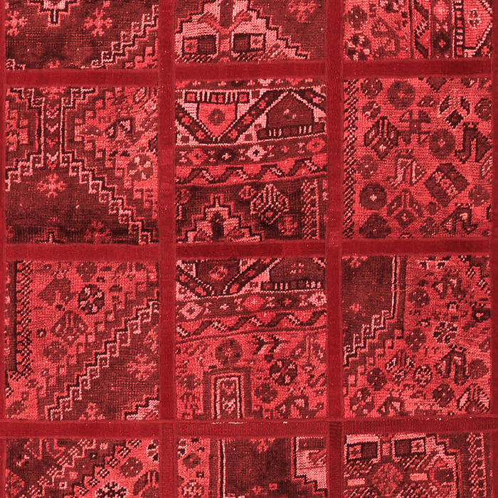 Patchwork Red Transitional Area Rugs