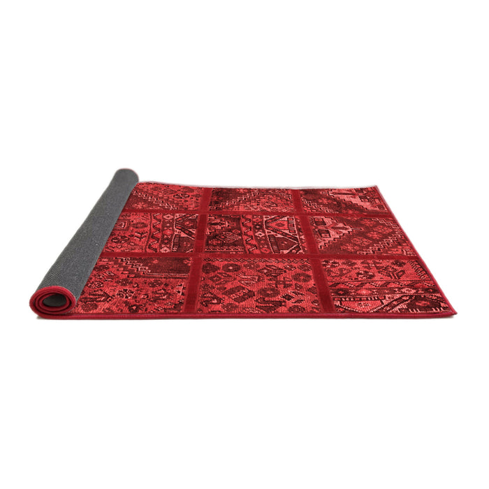 Patchwork Red Transitional Area Rugs