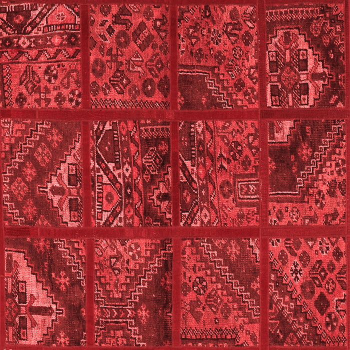 Patchwork Red Transitional Rug, tr1995red