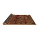 Sideview of Patchwork Brown Transitional Rug, tr1995brn