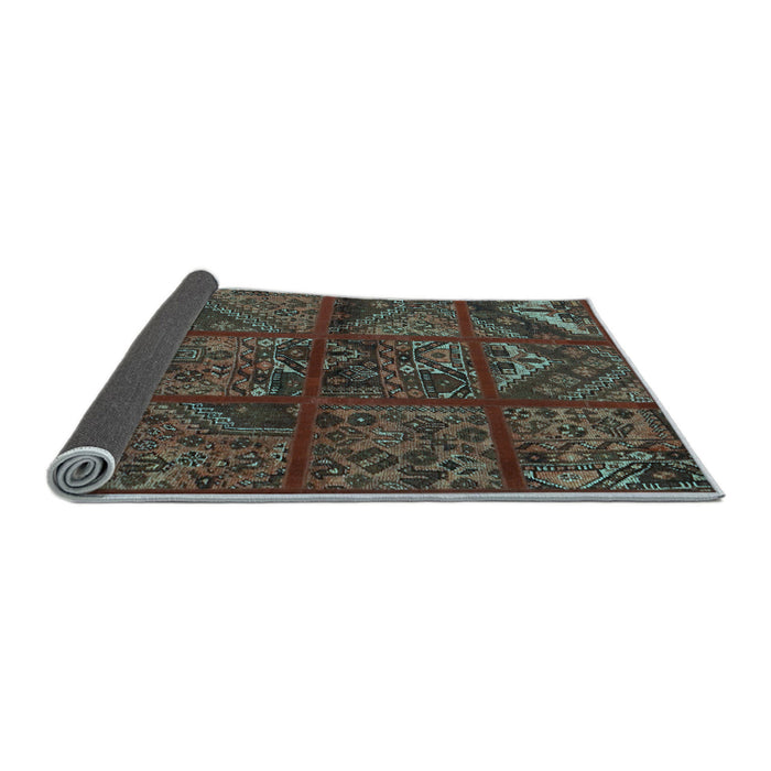 Sideview of Patchwork Light Blue Transitional Rug, tr1995lblu