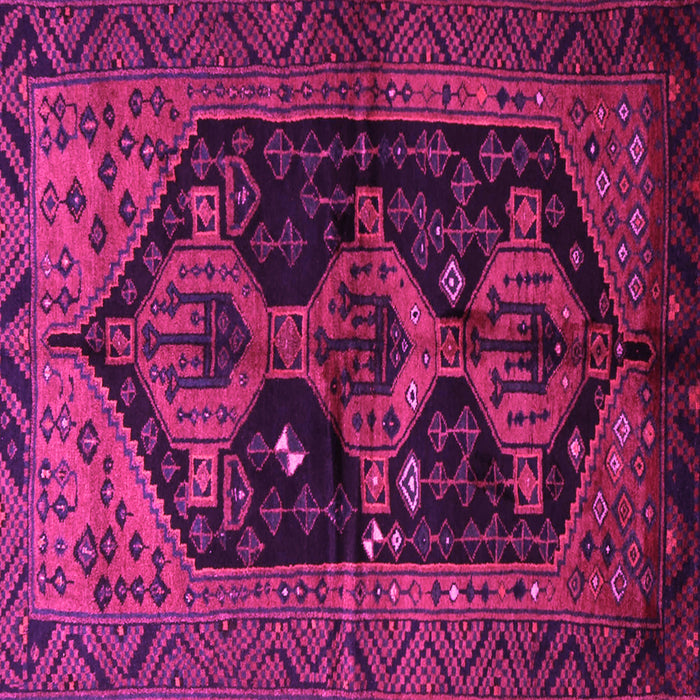 Square Machine Washable Persian Pink Traditional Rug, wshtr1996pnk