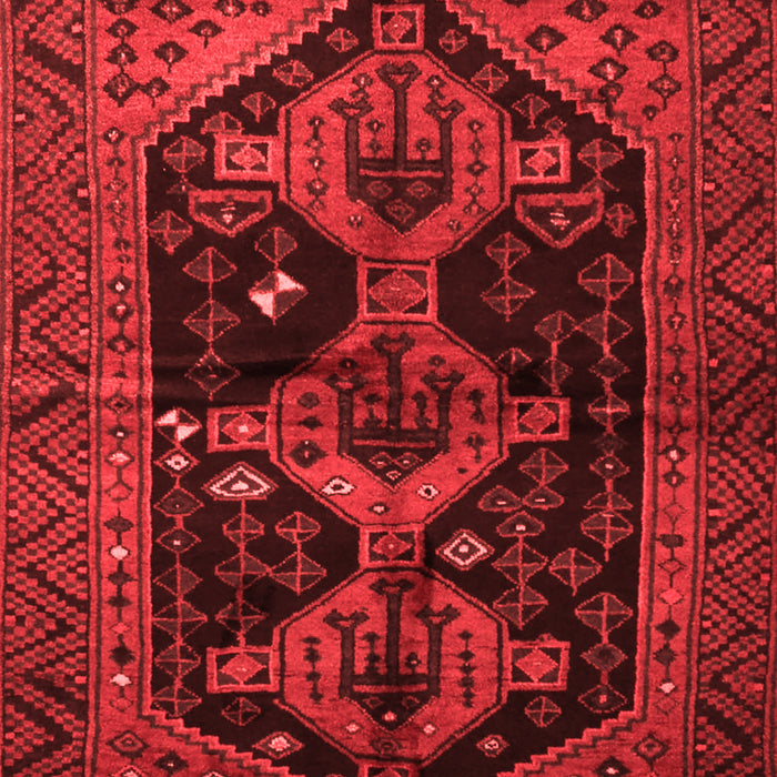 Machine Washable Persian Red Traditional Rug, wshtr1996red
