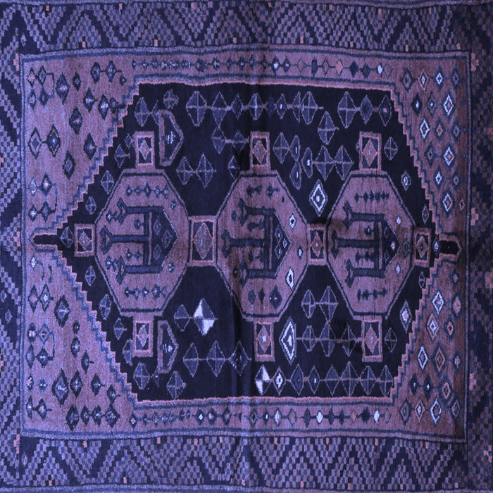 Square Persian Blue Traditional Rug, tr1996blu