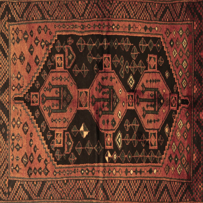 Square Persian Brown Traditional Rug, tr1996brn
