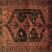 Square Persian Brown Traditional Rug, tr1996brn