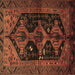 Square Machine Washable Persian Brown Traditional Rug, wshtr1996brn