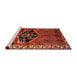 Sideview of Machine Washable Traditional Red Rug, wshtr1997