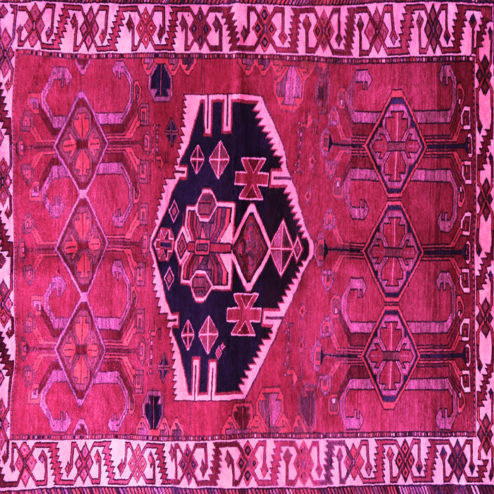 Square Persian Pink Traditional Rug, tr1997pnk