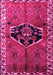 Machine Washable Persian Pink Traditional Rug, wshtr1997pnk