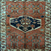 Square Persian Light Blue Traditional Rug, tr1997lblu