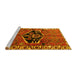 Sideview of Machine Washable Persian Yellow Traditional Rug, wshtr1997yw