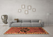 Machine Washable Persian Brown Traditional Rug in a Living Room,, wshtr1997brn