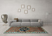 Machine Washable Persian Light Blue Traditional Rug in a Living Room, wshtr1997lblu