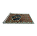 Sideview of Machine Washable Persian Light Blue Traditional Rug, wshtr1997lblu