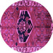Round Persian Purple Traditional Rug, tr1997pur